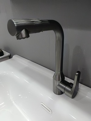 灰漂洗手盆龙头