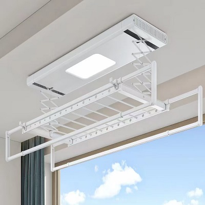 电动伸缩多功能晾衣架 白色