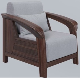 天坛木舍系列乌金木1708单人位沙发 940*900*880