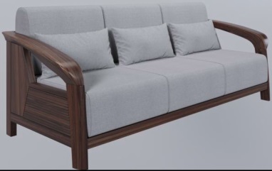 天坛木舍系列乌金木1708三人位沙发 2300*900*880