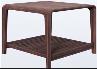 天坛木舍系列乌金木1811边几 750*750*550