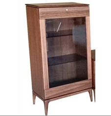 天坛木舍系列乌金木1535低酒柜 580*420*1200