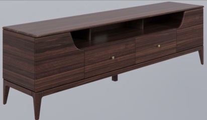 天坛木舍系列乌金木1535电视柜 1850*460*545