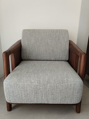 天坛木舍系列乌金木1702单人位沙发 850*895*840